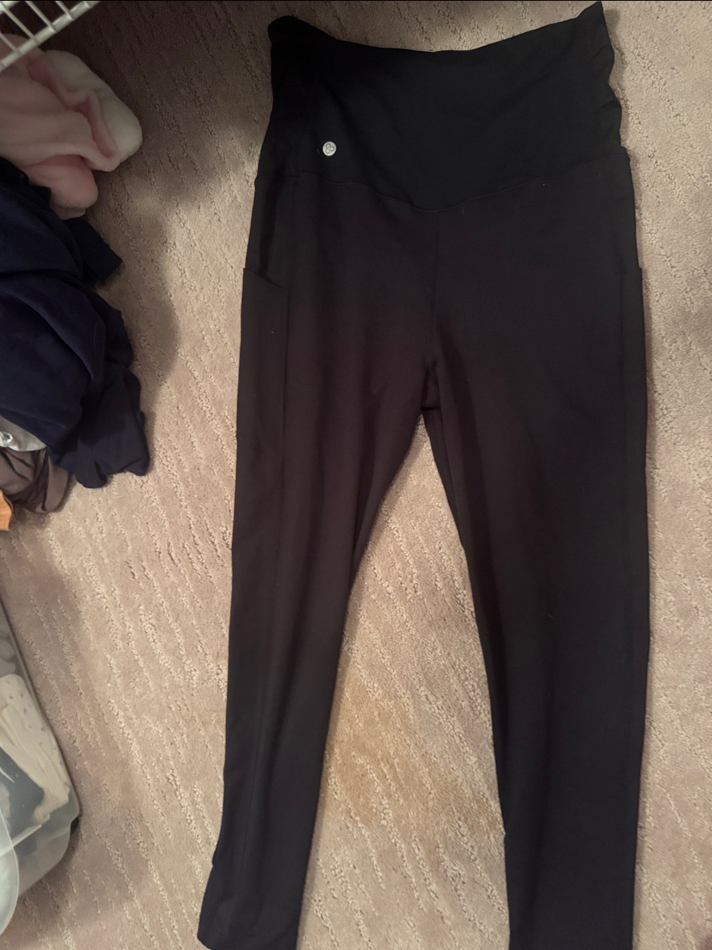Zella Black High-Rise Performance Maternity Leggings
